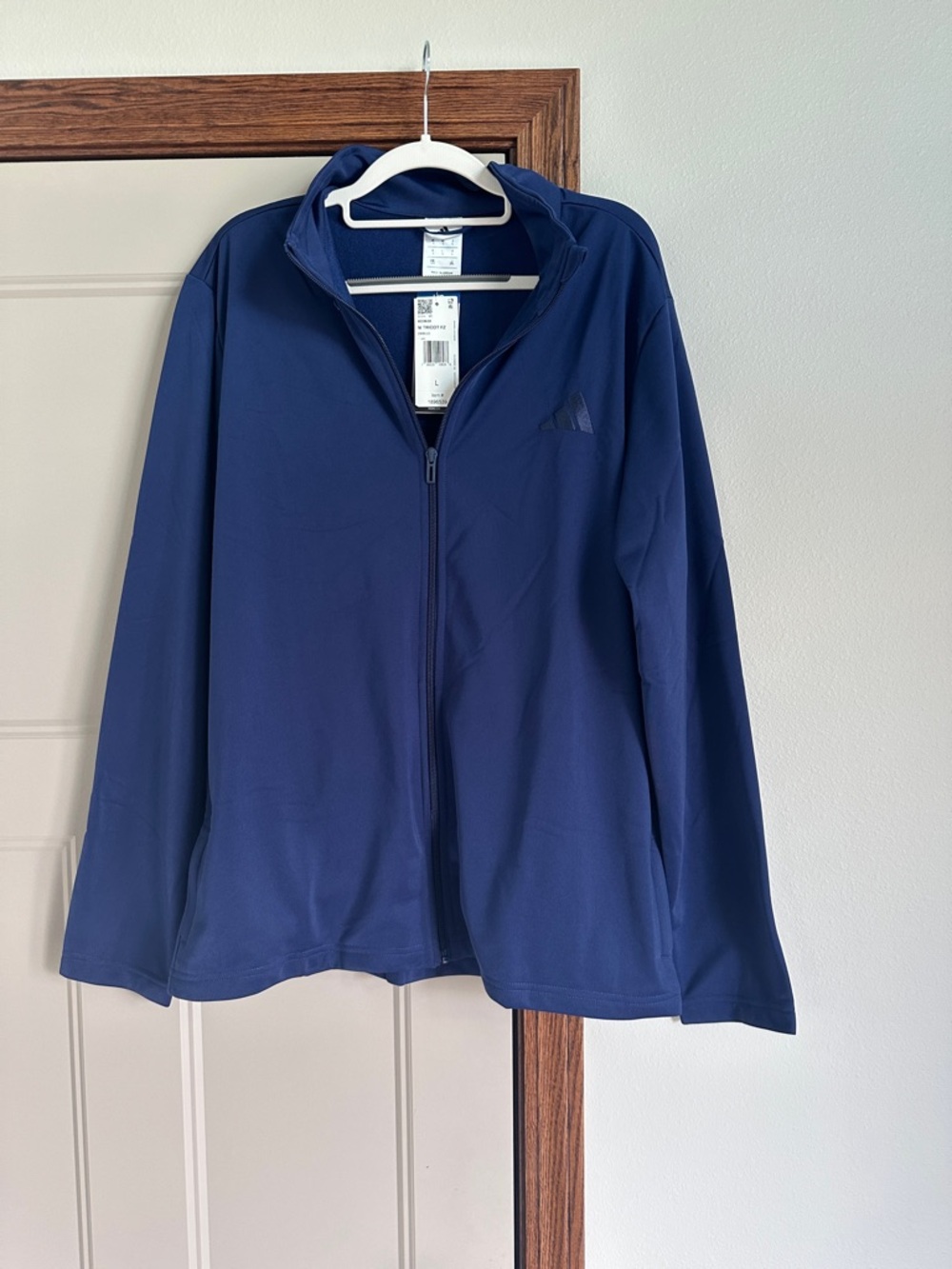adidas Men's Tricort Track Jacket in Navy Blue Size Large